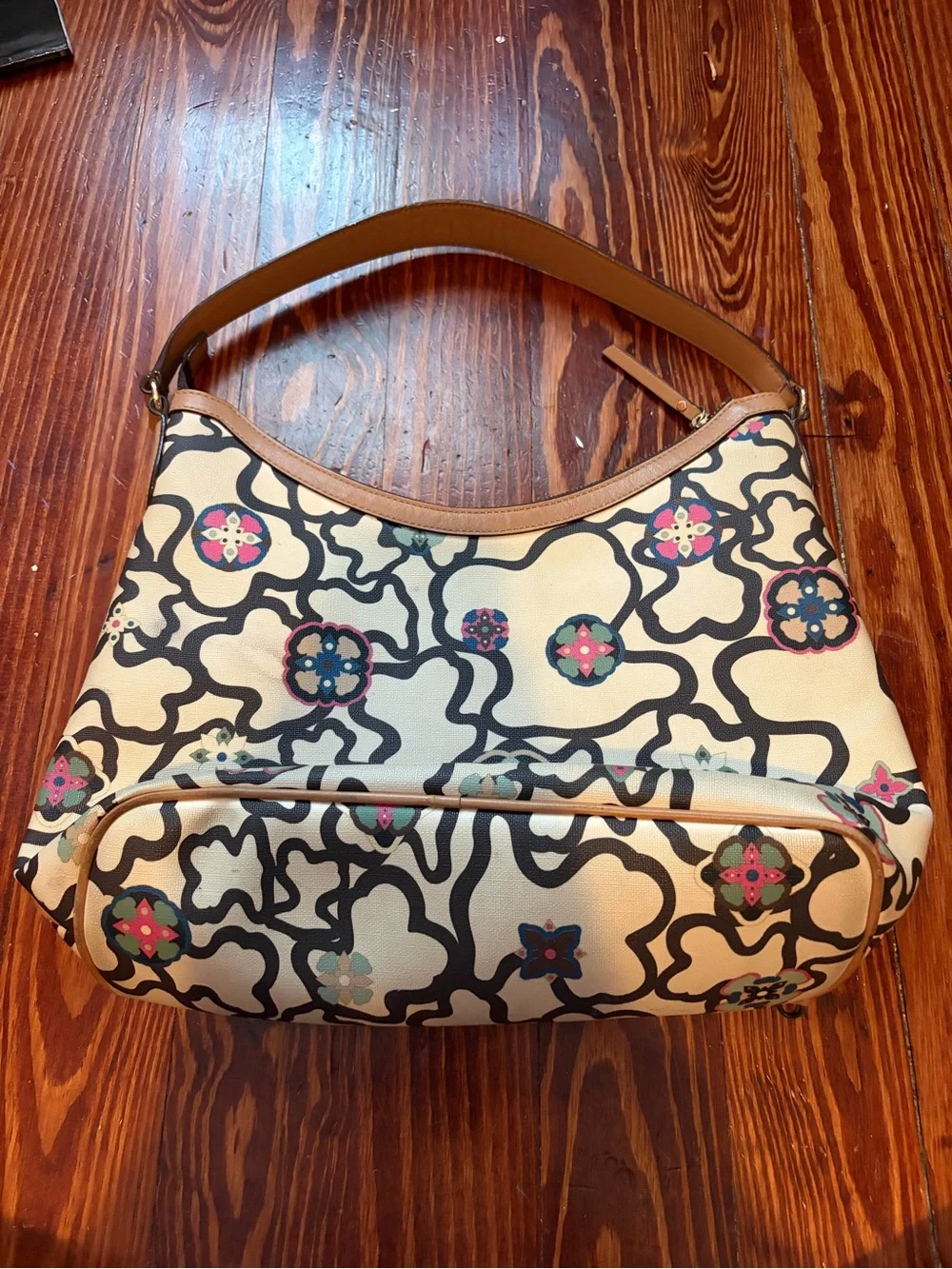 Tous Floral Shoulder Bag Hobo Purse